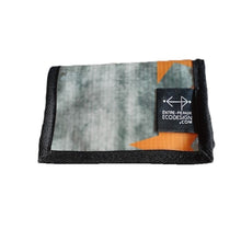 Charger l'image dans la galerie, Portefeuille unisexe avec poche de monnaie - écoresponsable - gris et orange