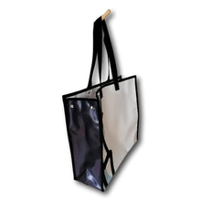 Charger l'image dans la galerie, Sac à Fourre-tout - Sac écoresponsable -  abstrait blanc, bleu et noir