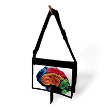 Charger l'image dans la galerie, Ce sac est de matériaux récupérés. Parfait pour transporter sa tablette, ses documents, livres, etc.Il ferme avec une boucle. Fabriqué à la main au Québec.