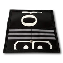 Charger l'image dans la galerie, Portefeuille (GRAND) avec poche de monnaie - écoresponsable - noir blanc Montréal