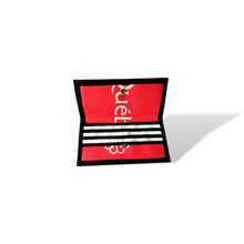 Charger l'image dans la galerie, Portefeuille (GRAND) avec poche de monnaie - écoresponsable - rouge texte et logo Montréal blanc