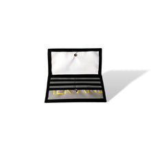 Charger l'image dans la galerie, Portefeuille (GRAND) avec poche de monnaie - écoresponsable - gris et jaune