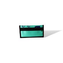Charger l'image dans la galerie, Portefeuille (GRAND) avec poche de monnaie - écoresponsable - turquoise texte et logo Montréal bleu