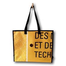 Charger l'image dans la galerie, Sac à Fourre-tout - Sac écoresponsable - jaune, blanc, texte noir