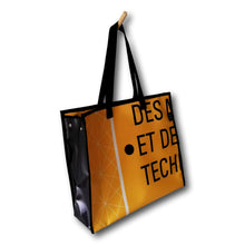 Charger l'image dans la galerie, Sac à Fourre-tout - Sac écoresponsable - jaune, blanc, texte noir