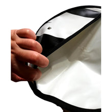 Charger l'image dans la galerie, Sac à bandoulière demi rond noir écriture blanche et rose