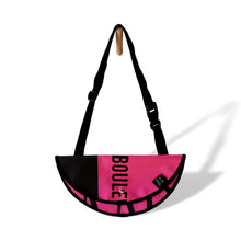 Charger l'image dans la galerie, Sac à bandoulière ou de taille, rose et noir. fabriqué au Québec pour un achat local.