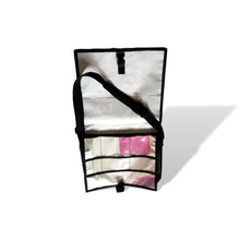 Charger l'image dans la galerie, Sac à bandoulière format grand rose turquoise à formes géométriques