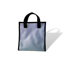 Charger l'image dans la galerie, Sac à Lunch - Sac écoresponsable bleu gris motif de plumes