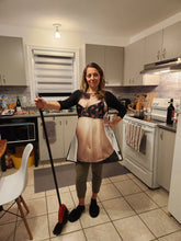 Charger l'image dans la galerie, Tablier drôle de cuisine ou travaux - pour adulte - écoresponsable - femme  sous-vêtement noir