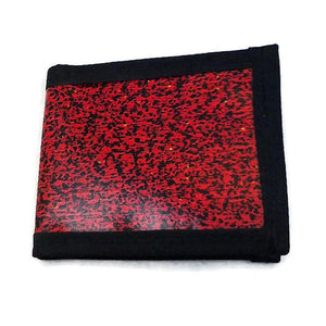 Portefeuille unisexe - écoresponsable - rouge et noir