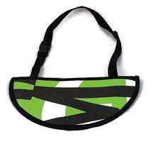 Charger l&#39;image dans la galerie, Sac à bandoulière demi rond vert, lime, blanc et noir