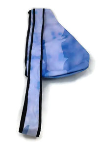 sac à dos format petit - teinte de bleu marbré blanc