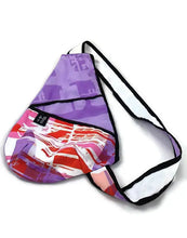Charger l&#39;image dans la galerie, sac à dos format petit - marbré violet mauve blanc rose orangé