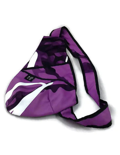 sac à dos format petit - marbré violet mauve et blanc