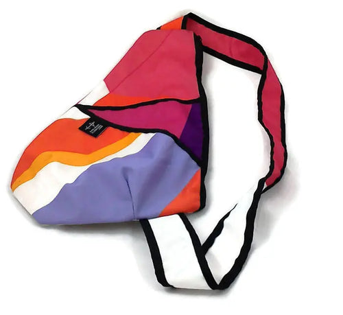 sac à dos format petit - orange, jaune, blanc, bleu et rose