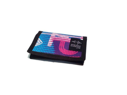 Porte-carte - écoresponsable - bleu, blanc, rose