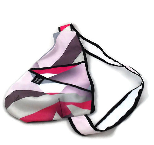 sac à dos format petit - rose , gris, blanc
