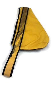 sac à dos format petit - jaune moutarde et noir - style camouflage