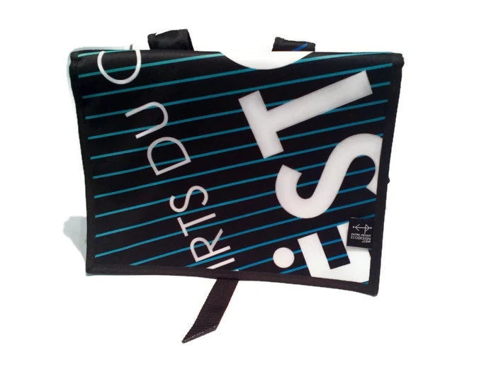 Sac à dos format moyen - noir, blanc et turquoise