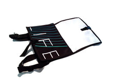 Charger l&#39;image dans la galerie, Sac à dos format moyen - noir, blanc et turquoise