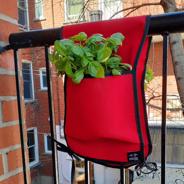 Jardinière de balcon à 2 poches, pour fines herbes ou plantes.