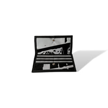 Charger l&#39;image dans la galerie, Portefeuille (GRAND) avec poche de monnaie - écoresponsable - gris et noir